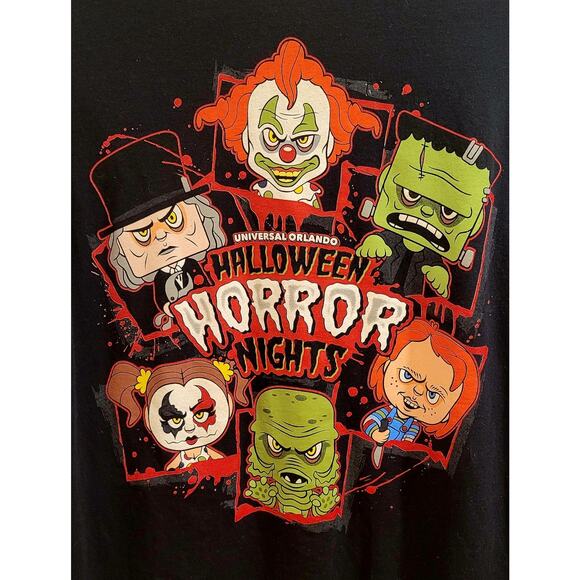 Universal Studios Halloween Horror Nights Screamer T shirt MEDIUM LS Black HHN - Picture 7 of 8